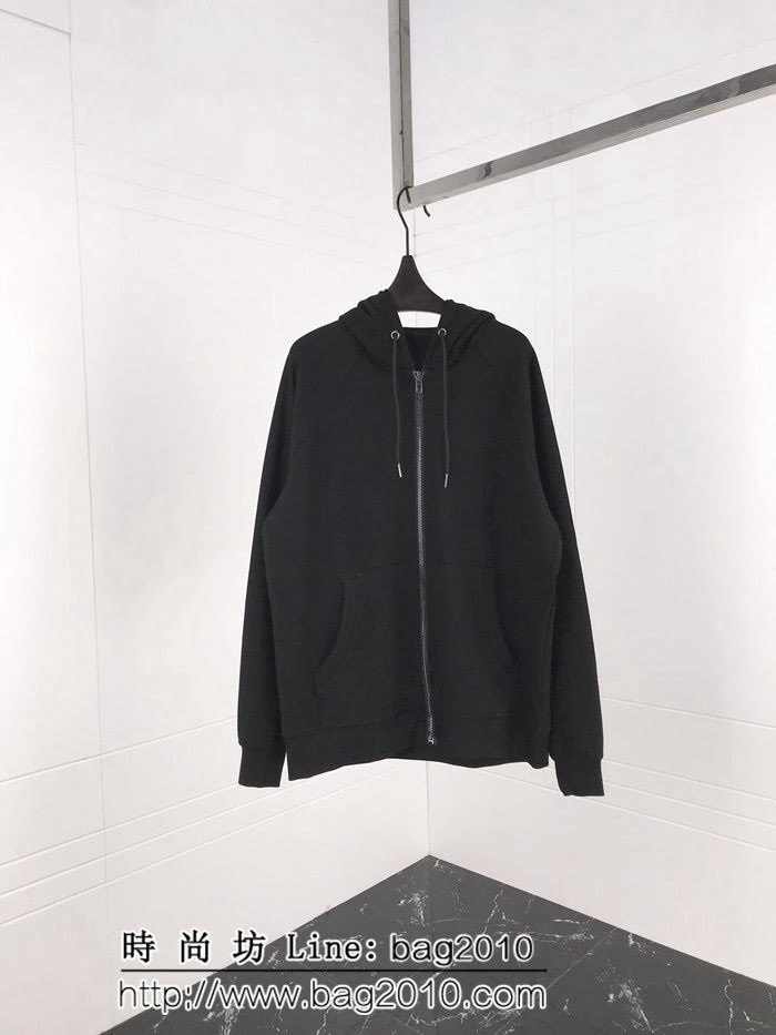 BURBERRY巴寶莉 19ss春季新款 寬鬆版 拉鏈衛衣外套 背後刺繡字母 高版本男女同款 ydi2570